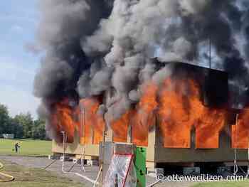 Natural Resources conducts controlled burn at CANMET Bells Corners complex