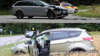 Zusammenstoß mit Skoda schleudert Ford in Getreidefeld