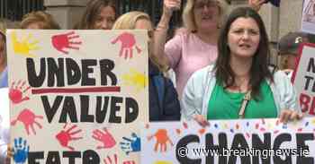 Video: Childcare providers protest over funding; Harry Styles fans queue for Aviva gig - BreakingNews.ie