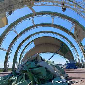 Essen: Grundstein für neue Luftschiffhalle am Flughafen gelegt - Radio Essen