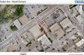 Block of Cedar Avenue in downtown Trail will be closed this week - Rossland News