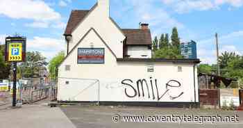 Smile graffiti artist strikes again in Coventry with six foot tag on derelict pub - Coventry Live