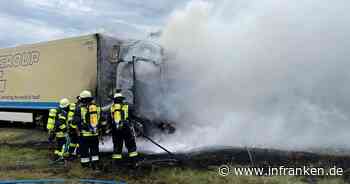 A9 bei Wendelstein: Sattelzug mit 18 Tonnen Müsliriegeln brennt völlig aus - Gaffer sorgen für Ärger - inFranken.de