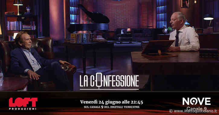 Giucas Casella ospite de La Confessione di Peter Gomez venerdì 24 giugno alle 22.45 su Nove