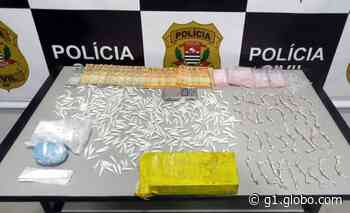 Polícia Civil prende homem em Mococa com mais de 300 pinos com cocaína e 165 pedras de crack - Globo