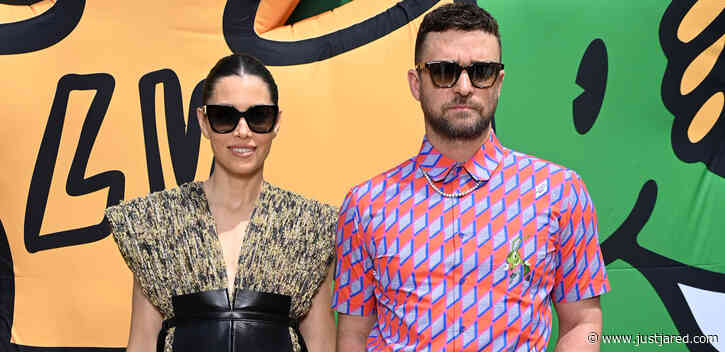 Justin Timberlake & Jessica Biel Stop By Star Studded Louis Vuitton Show!