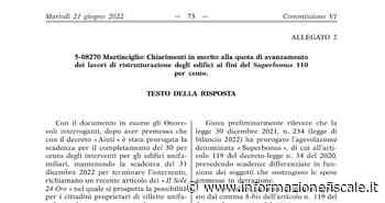 Superbonus, per la proroga non basta pagare il 30 per cento dei lavori entro il 30 settembre 2022 - Informazione Fiscale