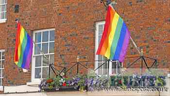 History as Pride flags fly from Huntingdon Town Hall | Hunts Post - The Hunts Post