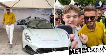 David Beckham poses for selfies with fans during suave day at Festival of Speed - Metro.co.uk