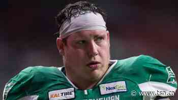 Riders' Clark carted off against Elks - TSN