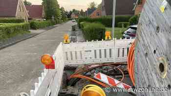 Schnelles Internet in Aurich: Ärger über schlampige Pflasterarbeiten - Nordwest-Zeitung