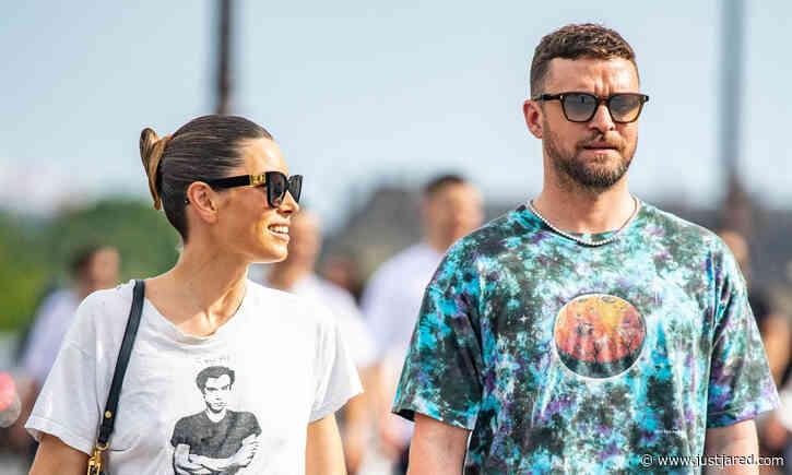 Justin Timberlake & Jessica Biel Spotted Walking Around Paris After Fashion Show Date