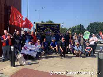 Bolton: Rail supporters take to picket lines during strikes