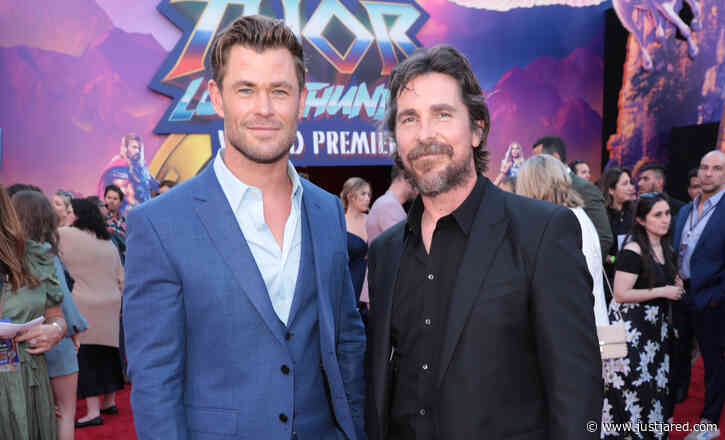 Chris Hemsworth & Christian Bale Get Support from Their Wives Elsa & Sibi at 'Thor: Love & Thunder' Premiere!