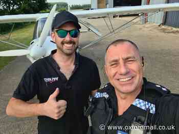Police officers go up to the skies to search for missing people