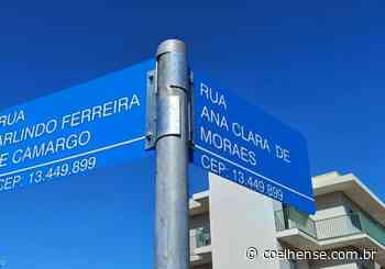 Placas de sinalização são instaladas em Engenheiro Coelho - coelhense.com.br