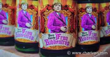 Flaschen-Etikett mit Angela Merkel in Nazi-Uniform auf Regensburger Craft-Bier-Festival - Radio Charivari
