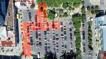 Parkplätze auf dem Eichplatz in Jena fallen teilweise weg