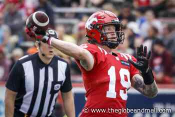 Calgary's QB Bo Levi Mitchell listed as questionable ahead of game against Edmonton - The Globe and Mail