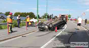 Orchies : A la sortie du rond-point, elle mord le trottoir et se retourne - L'Observateur -  L'Observateur