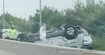 Driver suffers life-changing injuries in Hull A63 crash where car overturned - Hull Live