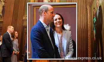 Kate beams alongside Prince William as royal couple view stunning portrait of themselves - Express