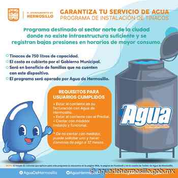 PROGRAMA DE INSTALACIÓN DE TINACOS - Agua de Hermosillo