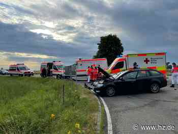 Hausener Lucke zwischen Hürben und Dettingen: Acht Personen verletzt bei Unfall mit Kleinbus - Heidenheimer Zeitung