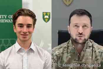 Sask university student says it was a ‘thrill’ to speak with Ukrainian president in video stream