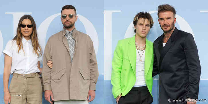 Justin Timberlake, Jessica Biel, David Beckham, & More Attend Dior's Paris Fashion Week Show
