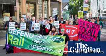 Climate justice groups join British rail strike picket lines - The Guardian