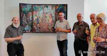 Schilderij van Wilfried D'Hondt pronkt in leescafé van Zoerselse bib - Het Laatste Nieuws