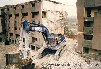 Photos reveal Burnley's Trafalgar flats being demolished