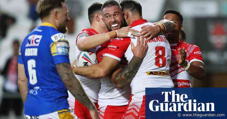 Hurrell and Walmsley doubles lead St Helens to emphatic win over Leeds - The Guardian