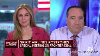 Spirit Airlines postpones special meeting on Frontier deal - CNBC
