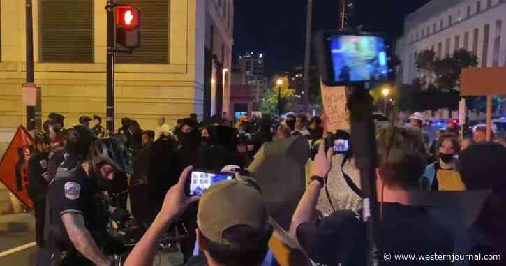 Weekend of Violence Kicks Off as Rioters Assault Pro-Lifers, Explosion Booms Behind Police Line