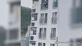 Nice: des habitants sauvent la vie d'une femme suspendue au septième étage d'un immeuble - BFMTV