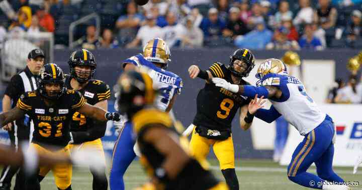 Winnipeg outclasses Hamilton, Tiger-Cats fall to 0-3 - Global News