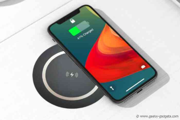 Invisible under desk wireless charger for surfaces up to 50mm thick