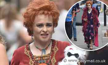 Helena Bonham Carter films scenes as Crossroads icon Noele Gordon for ITV series Nolly in Manchester - Daily Mail