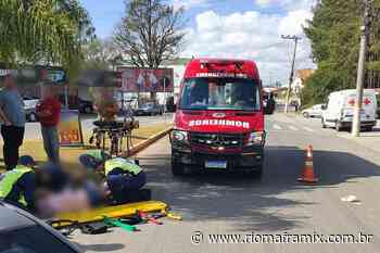 Motociclista e garupa ficam feridos após colisão no Alto de Mafra - Riomafra Mix