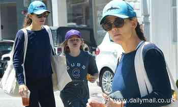 Jennifer Garner cuts a sporty figure while running errands with ten-year-old son Samuel in Brentwood - Daily Mail