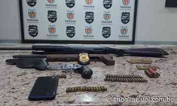 PC apreende armas em casa de homem que ameaçou esposa em Apucarana - TNOnline - TNOnline