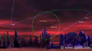 See the moon shine near Mercury before dawn on Monday as it concludes its planet tour