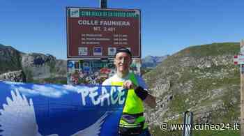Da Cuneo al Fauniera di corsa per portare il suo messaggio di pace - Cuneo24