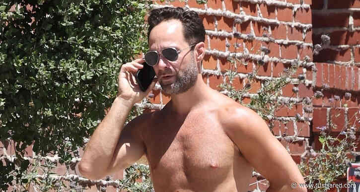 Chris Diamantopoulos Goes Shirtless for Afternoon Walk with His Dog
