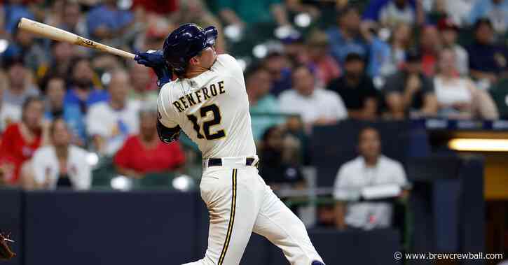 Brewers place Hunter Renfroe on 10-day injured list with calf strain, recall Pablo Reyes