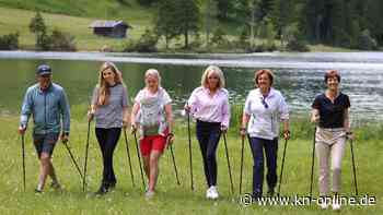 Nordic Walking: Frauen der G7-Chefs wandern mit Ex-Skistar um den Ferchensee