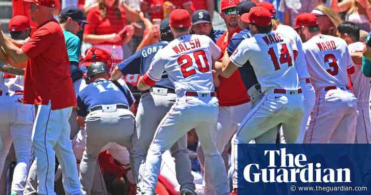 Mariners-Angels game halted for 18 minutes after mass brawl and ejections