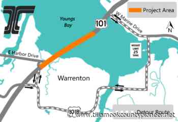 CONSTRUCTION ALERT: Plan ahead – US 101 in Warrenton, Young's Bay Bridge to Neptune Drive will close nightly starting June 26. – Tillamook County Pioneer - Tillamook County Pioneer